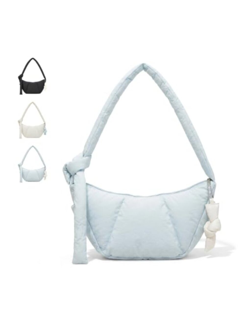 WITERY Womens Puffer Crossbody Bag Nylon Quilted Shoulder Purse